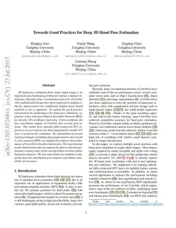 Towards Good Practices for Deep 3D Hand Pose Estimation