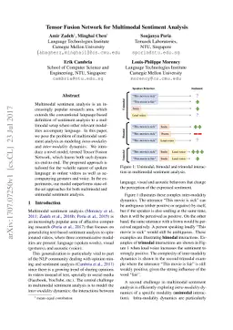 Tensor Fusion Network for Multimodal Sentiment Analysis