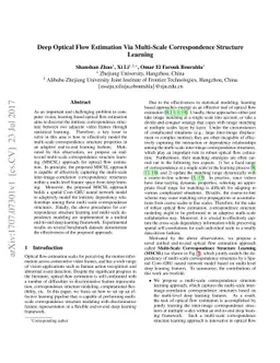 Deep Optical Flow Estimation Via Multi-Scale Correspondence Structure
  Learning