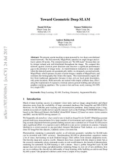 Toward Geometric Deep SLAM