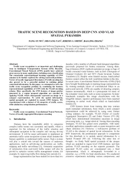 Traffic scene recognition based on deep cnn and vlad spatial pyramids