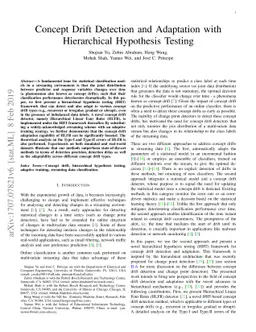 Concept Drift Detection and Adaptation with Hierarchical Hypothesis
  Testing