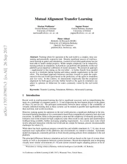 Mutual Alignment Transfer Learning