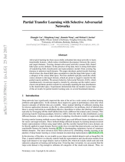 Partial Transfer Learning with Selective Adversarial Networks