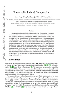 Towards Evolutional Compression