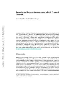 Learning to Singulate Objects using a Push Proposal Network