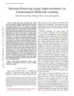 Structure-Preserving Image Super-resolution via Contextualized
  Multi-task Learning