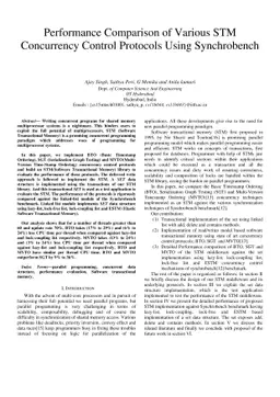 Performance Comparison of Various STM Concurrency Control Protocols
  Using Synchrobench
