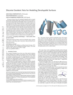 Discrete Geodesic Nets for Modeling Developable Surfaces