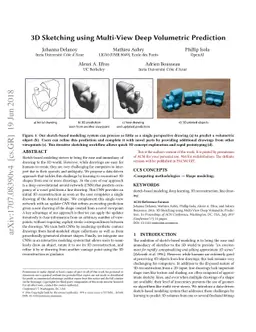 3D Sketching using Multi-View Deep Volumetric Prediction