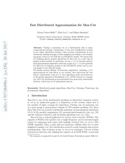Fast Distributed Approximation for Max-Cut
