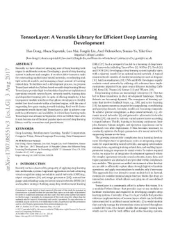 TensorLayer: A Versatile Library for Efficient Deep Learning Development