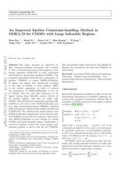 An Improved Epsilon Constraint-handling Method in MOEA/D for CMOPs with
  Large Infeasible Regions