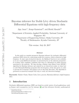 Bayesian inference for Stable Levy driven Stochastic Differential
  Equations with high-frequency data