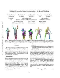 Efficient Deformable Shape Correspondence via Kernel Matching