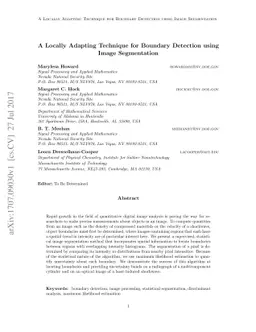 A Locally Adapting Technique for Boundary Detection using Image
  Segmentation