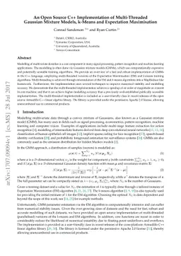 An Open Source C++ Implementation of Multi-Threaded Gaussian Mixture
  Models, k-Means and Expectation Maximisation