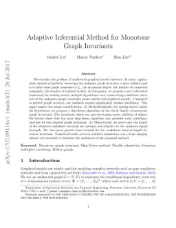 Adaptive Inferential Method for Monotone Graph Invariants