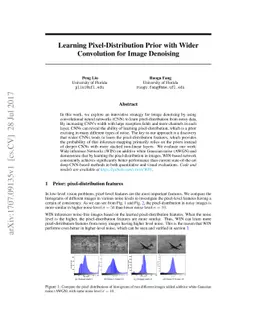 Learning Pixel-Distribution Prior with Wider Convolution for Image
  Denoising