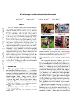 Weakly-supervised learning of visual relations