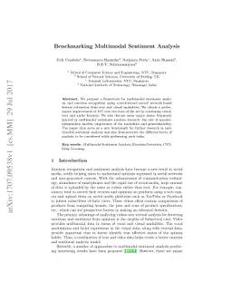 Benchmarking Multimodal Sentiment Analysis