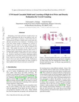 CNN-based Cascaded Multi-task Learning of High-level Prior and Density
  Estimation for Crowd Counting