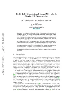 2D-3D Fully Convolutional Neural Networks for Cardiac MR Segmentation