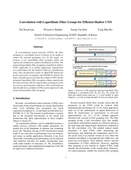 Convolution with Logarithmic Filter Groups for Efficient Shallow CNN