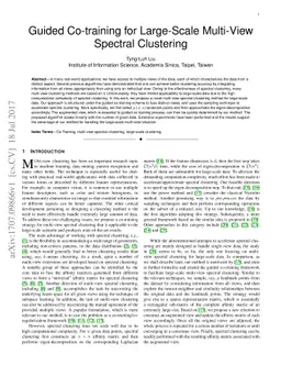 Guided Co-training for Large-Scale Multi-View Spectral Clustering