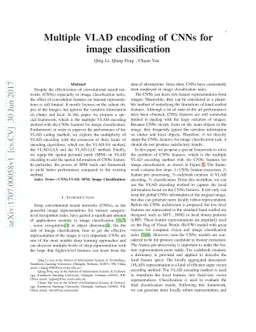 Multiple VLAD encoding of CNNs for image classification