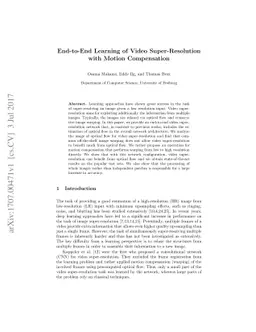 End-to-End Learning of Video Super-Resolution with Motion Compensation