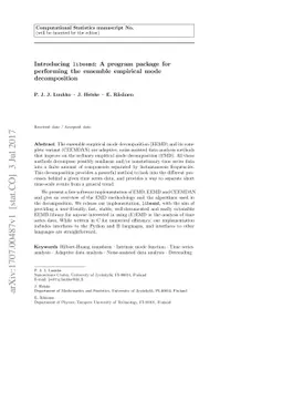 Introducing libeemd: A program package for performing the ensemble
  empirical mode decomposition