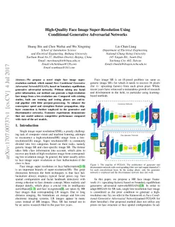 High-Quality Face Image SR Using Conditional Generative Adversarial
  Networks
