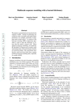 Multiscale sequence modeling with a learned dictionary