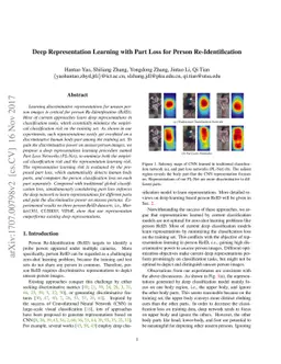 Deep Representation Learning with Part Loss for Person Re-Identification