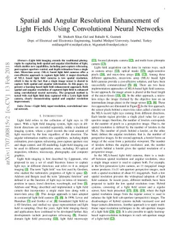 Spatial and Angular Resolution Enhancement of Light Fields Using
  Convolutional Neural Networks