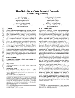 How Noisy Data Affects Geometric Semantic Genetic Programming