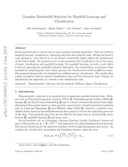 Kernel Scaling for Manifold Learning and Classification