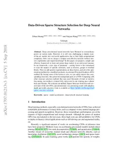 Data-Driven Sparse Structure Selection for Deep Neural Networks