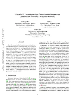 AlignGAN: Learning to Align Cross-Domain Images with Conditional
  Generative Adversarial Networks