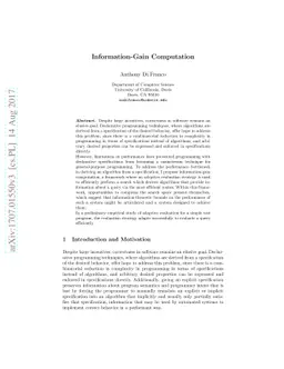 Information-gain computation