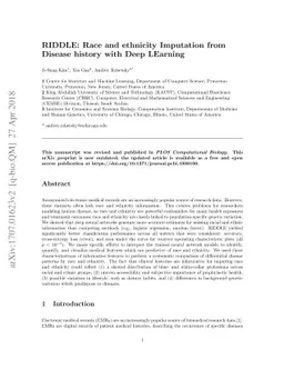 RIDDLE: Race and ethnicity Imputation from Disease history with Deep
  LEarning