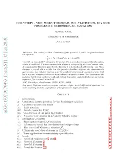 Bernstein - von Mises theorems for statistical inverse problems I:
  Schrödinger equation