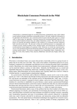 Blockchain Consensus Protocols in the Wild