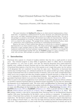 Object-Oriented Software for Functional Data