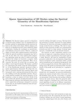 Sparse Approximation of 3D Meshes using the Spectral Geometry of the
  Hamiltonian Operator