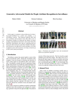 Generative Adversarial Models for People Attribute Recognition in
  Surveillance