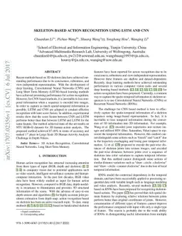 Skeleton-based Action Recognition Using LSTM and CNN