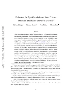 Estimating the Spot Covariation of Asset Prices - Statistical Theory and
  Empirical Evidence
