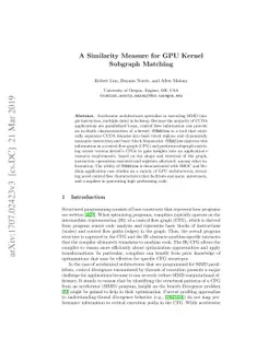 A Similarity Measure for GPU Kernel Subgraph Matching